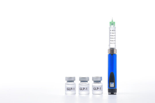 Medical glp1 injection pen vial hopeful treatment science research medicine healthcare disease technology clinical pharmaceutical object