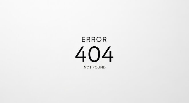 Error 404 Not Found Web Page Display.