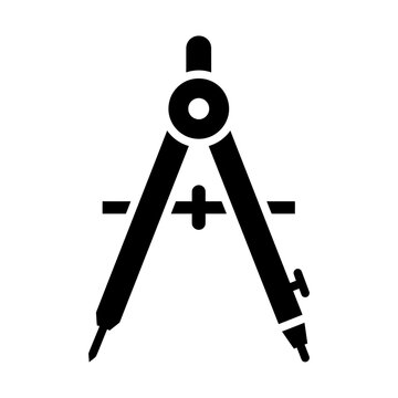 drafting compass glyph icon
