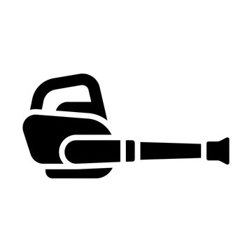 leaf blower glyph icon