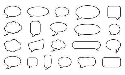 Fototapeta premium Set of various speech bubbles and thought balloons