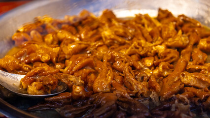 Obraz premium Braised Street Food Simmering in Spiced Broth