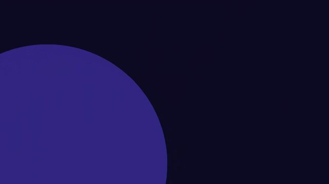 Minimalist abstract design with blue circle on dark background