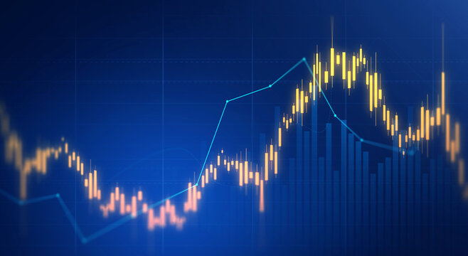 Stock market investment chart trading graph growth.Investment finance chart,stock market business and exchange financial growth graph.	
