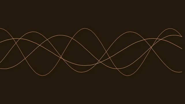 Abstract brown waveform pattern on dark background