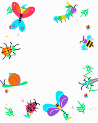 Fototapeta premium Colorful animal pattern vector background with clean negative space for social media and modern design.