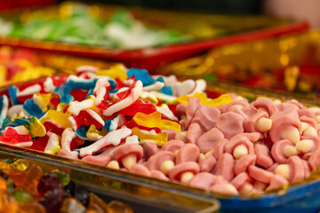 Obraz premium Colorful Candy Display at Dihua Street Market