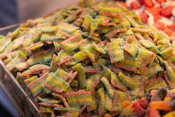 Obraz premium Colorful Candy Display at Dihua Street Market