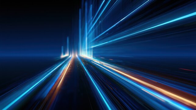 Future revenue forecast displayed as luminous pathways, earnings expectations concept, innovative fintech background