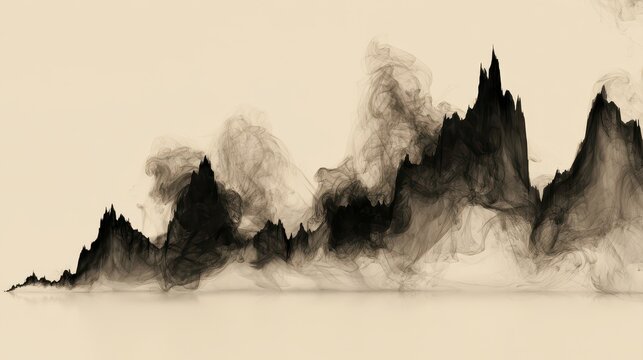 Abstract petroleum smoke forming unpredictable financial graphs, crude price volatility, atmospheric energy market concept, minimalist composition