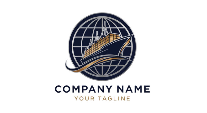 Global travel and logistics company logo design concept.