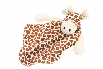 Giraffe Patterned Plush Baby Security Blanket and Soft Toy © Ara