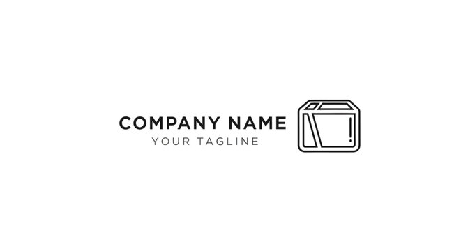 Minimalist logo design with shopping bag icon for retail branding.
