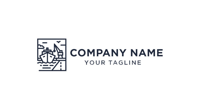 Minimalist line art logo design for a modern business brand.