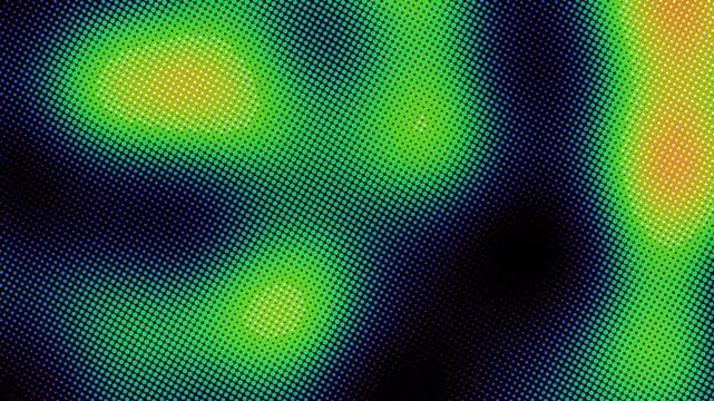 Abstract halftone pattern with vibrant green yellow and dark blue colors background