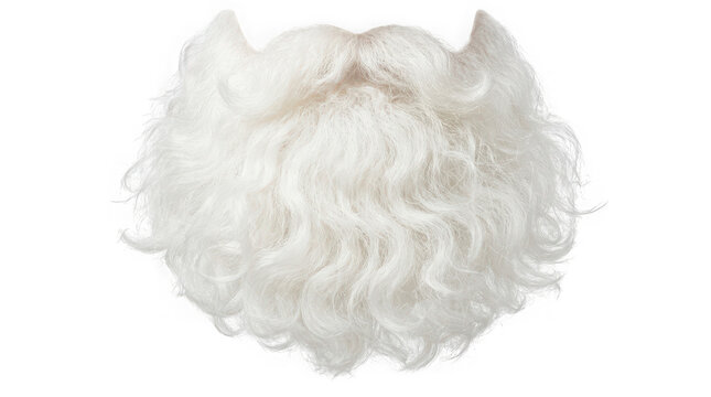 Santa claus beard isolated on transparent background