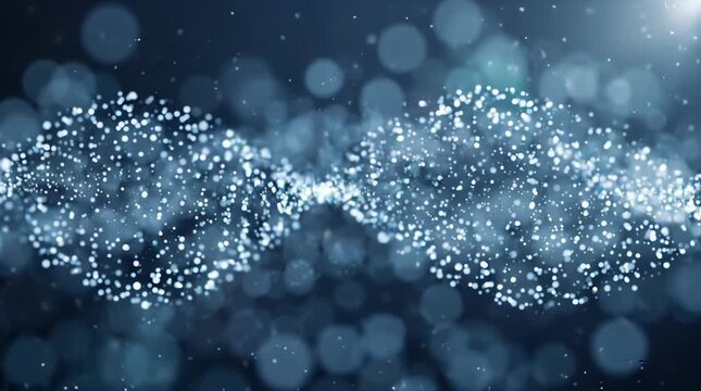 Seamless 4K Abstract Glowing Neon Plexus Waves and Futuristic Particle Motion Loop Background