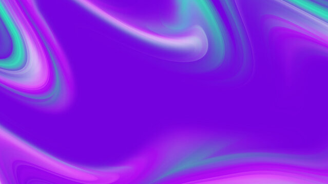 Abstract creative gradient blend green and violet blur wave stripe on purple background illustration.