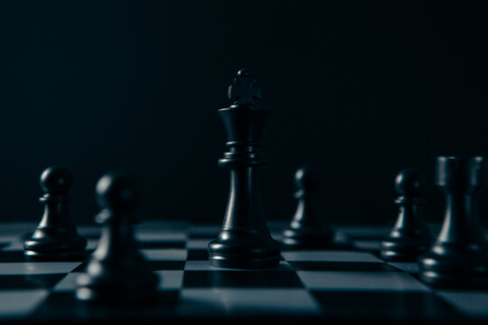 Chess board game concept of business ideas and competition and strategy ideas