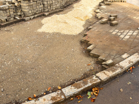 City Footpath Renovation with Concrete Pavers &ndash; Urban Infrastructure and Sidewalk Construction