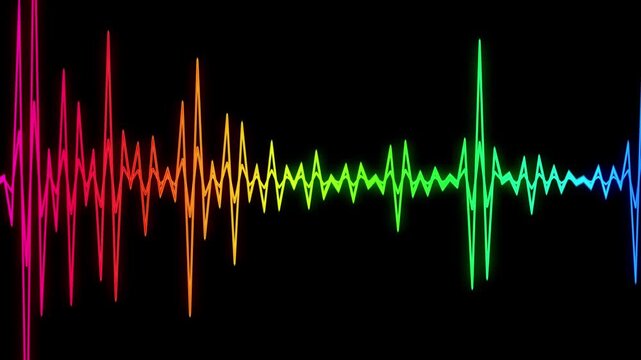 Colorful Neon Audio Spectrum Asset