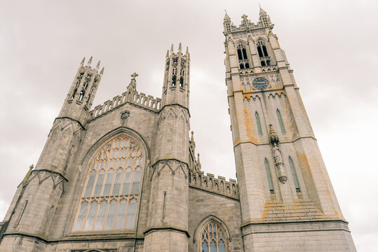 St Patrick Pro-Cathedral, a historic Roman Catholic church in the town of Dundalk, County Louth, Ireland, featuring distinctive Gothic Revival architecture - 28 August 2026.