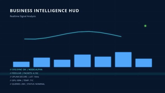 Futuristic data monitoring interface with simulating high tech control center environment
