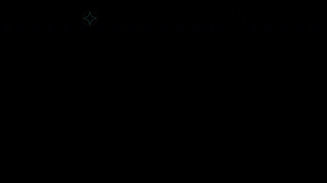 Digital HUD navigation interface with star icon and scanning elements loop
