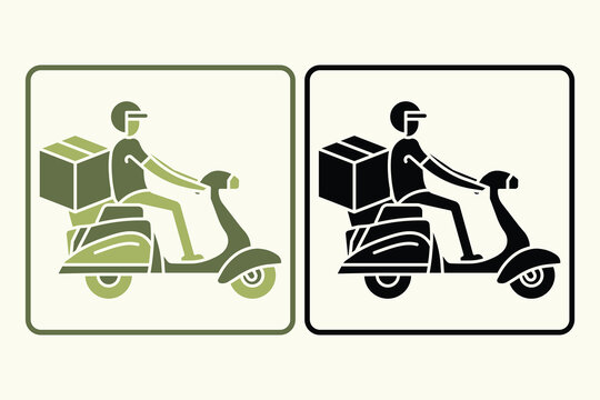 Courier package icon. Related to delivery. Suitable for web and mobile app. Vector icons. Solid icon style