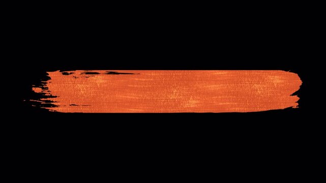 Abstract Orange Paint Brush Stroke Texture Element.