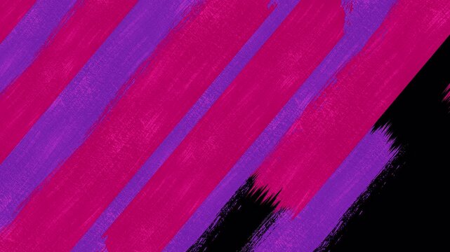 Abstract vibrant pink and purple diagonal brush stroke background animation.