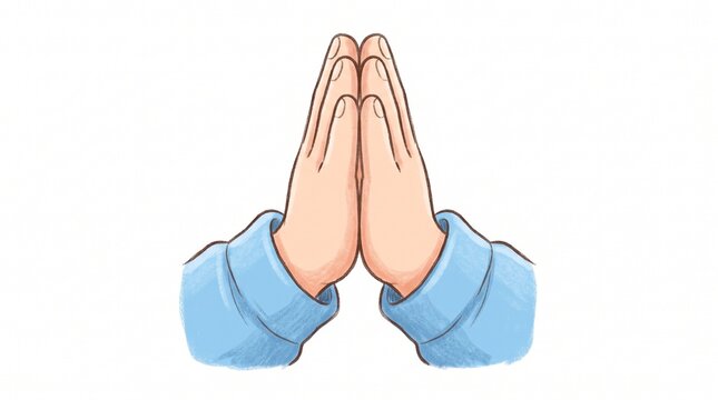Praying Hands Emoji Gesture, Namaste Gesture, Hope, Gratitude, Religion, Worship, Thank You
