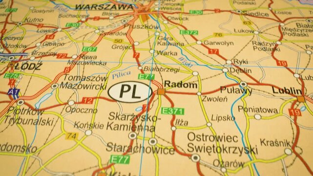 highway and road connections to warszawa, poland