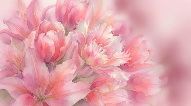 A beautiful soft focus floral background featuring delicate pink flowers perfect for celebrating breast cancer awareness month pink ribbon themes and support for health campaigns