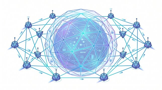 Decentralized Network Connecting Global Data Nodes 2K &ndash; Futuristic Blockchain Communication System with Distributed Computing, Secure Data Exchange and Digital Connectivity