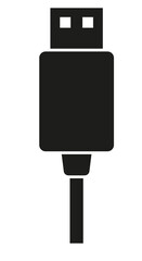 Obraz premium USB Cable Plug Vector Icon for Data Transfer Charging and Electronic Hardware Connection
