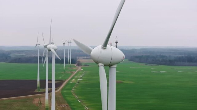 Wind turbines reshape Latvian farmland during rapid renewable energy expansion