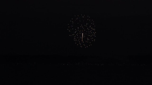 Large fireworks display shot in 4K 24fps