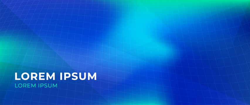 Abstract blue gradient background with cyan light, subtle grid perspective and geometric forms. Modern digital backdrop with copy space for technology, websites, tech presentations and banners
