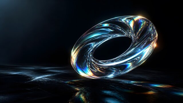 Abstract glowing geometric shapes and structures beautifully arranged