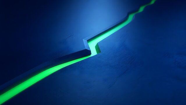 Abstract glowing neon light trails and flowing energy waves professionally displayed