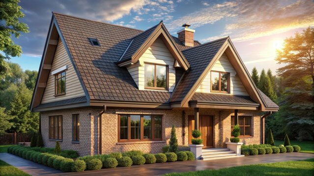 House with a gable roof window