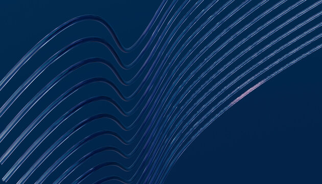 Abstract smooth curved blue wave pattern background