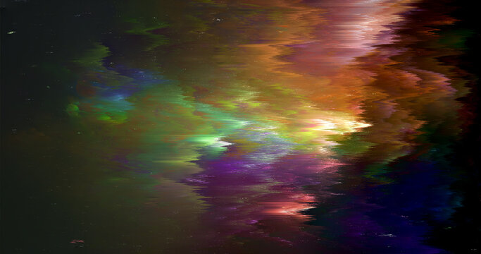 Abstract Digital Glitch Background with Dark Distorted Light Texture