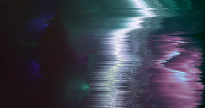 Abstract Digital Glitch Background with Dark Distorted Light Texture