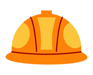 Fototapeta premium Safety Helmet Flat Vector Illustration
