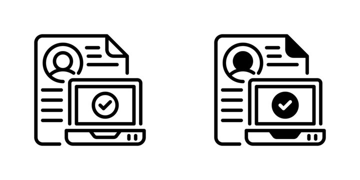 Freelance Contract Line Icon, Outline Symbol for Independent Agreement, Project Terms, Gig Work Document, Legal Commitment, and Contractor Policy. Vector Sign Icon.