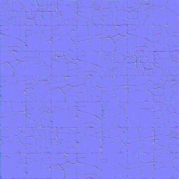 Seamless normal map texture designed for 3D computer graphics, featuring detailed surface information for simulating depth, bumps, grooves, and fine material details without adding complex geometry. 
