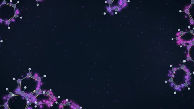 Benzene rings with delocalized electron clouds shifting seamless loop