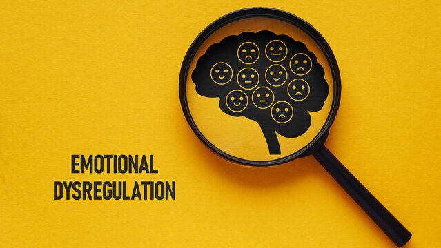 Emotional Dysregulation Concept, Difficulty Managing Intense Emotions, Sudden Mood Changes, Impulsive Reactions, Emotional Overwhelm and Loss of Self Control Under Stress